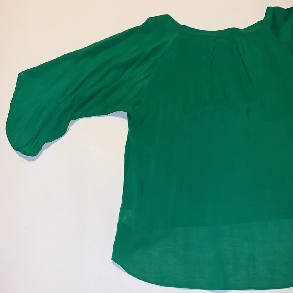 Anthropologie Maeve Green Flowy Blouse - Women’s Size Small - Picture 3 of 8